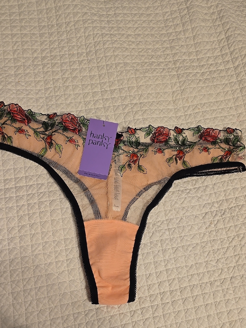 Hanky Panky Kiss Fa Rose Thong Bikini